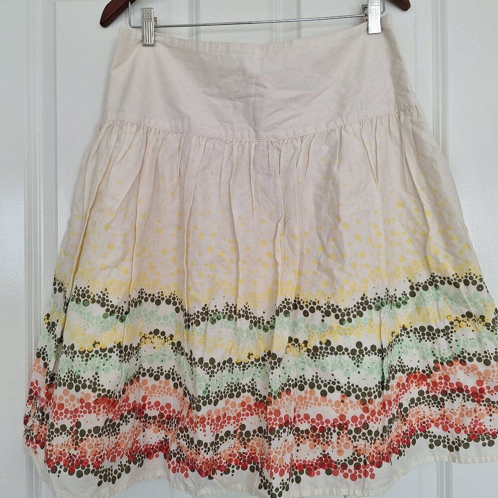 J Jill cream dot skirt size 12P‎
